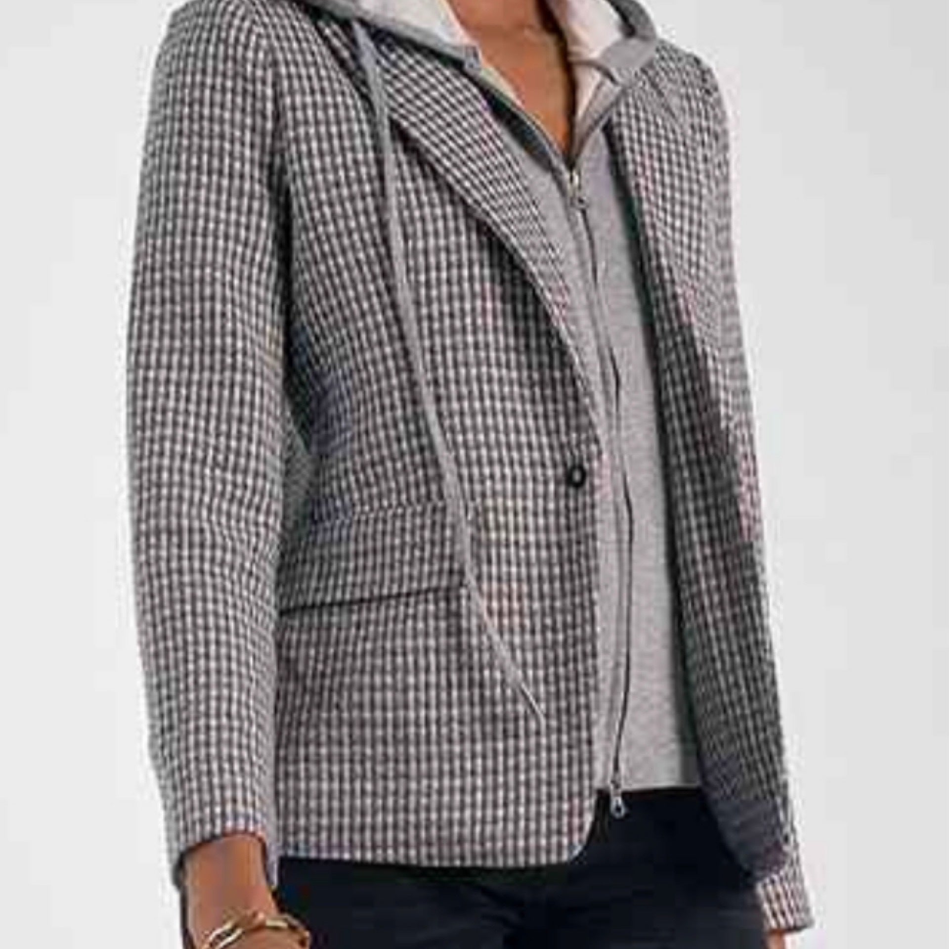 Blazer with zip out hoodie deals